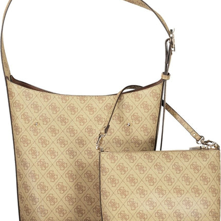 SEO. Guess Jeans Damen - Tasche, Beige - Schwarz Linkreich
