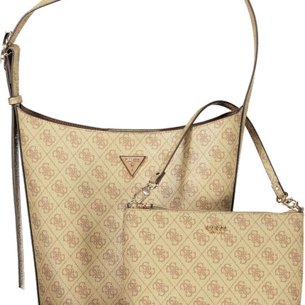 SEO. Guess Jeans Damen - Tasche, Beige - Schwarz Linkreich