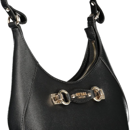 SEO. GUESS JEANS Damen Tasche schwarz – Elegante Schultertasche mit Logo - Details - Schwarz Linkreich