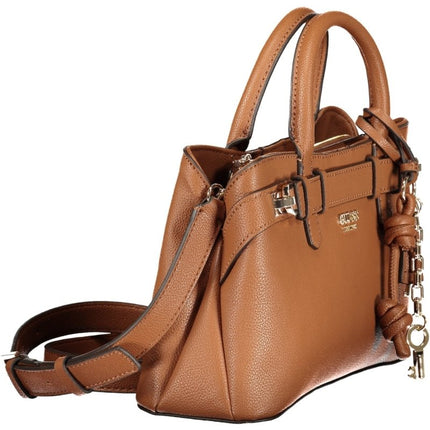 SEO. GUESS JEANS Damen Tasche schwarz – Elegante Umhängetasche mit Schultergurt für Herbst/Winter - Braun Linkreich