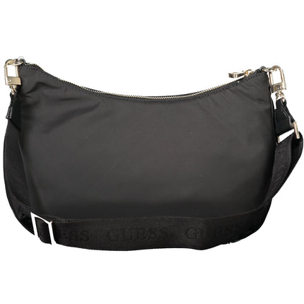GUESS JEANS Damentasche Schwarz – Ökologische Schultertasche mit verstellbarem Gurt