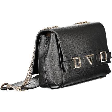 GUESS JEANS Damentasche Schwarz – Elegante Handtasche für Damen mit Kettengriffen