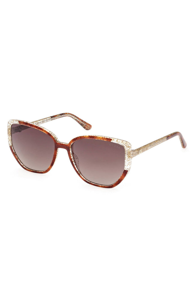 GUESS JEANS Sonnenbrille Damen Lila – Eckige Sonnenbrille mit Logo-Details