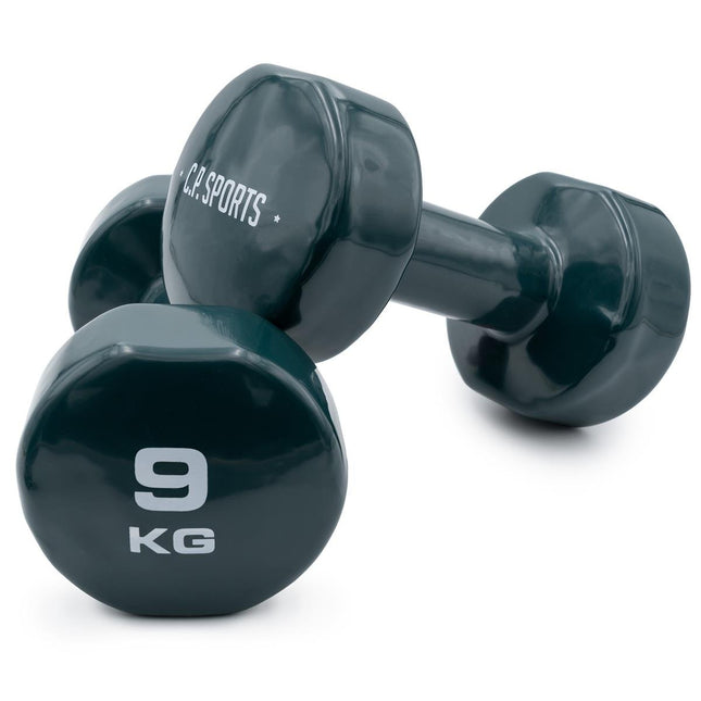 SEO. Gymnastikhanteln 9 Kg - Paarweise - C.P.Sports - K4 - 09 - Anthrazit Linkreich