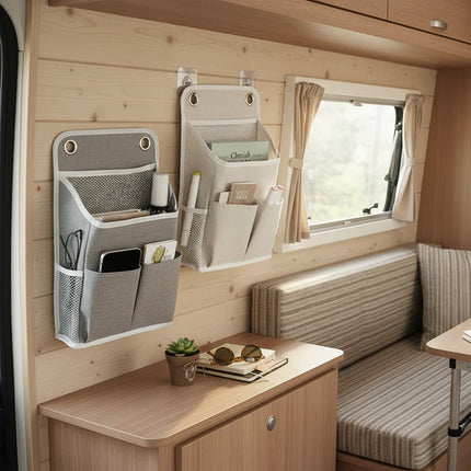 SEO. Hänge Organizer - Aufbewahrungstasche für Camper "Tilda" - Beige Linkreich