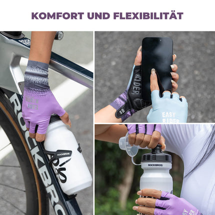 Halbfinger - Fahrradhandschuhe Atmungsaktiv Rutschfest Sommer (Fahrradhandschuhe) kaufen bei Linkreich – Jetzt entdecken!
