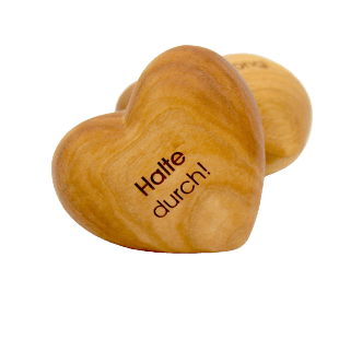 Thankgoods Holzherz Halte durch