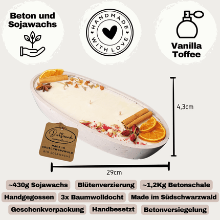 Handgemachte Betonduftkerze "Grey - Ship" Bio Sojawachs mit Vanilla Toffee Duft. Beton Deko Interior Design (Duftkerze) kaufen bei Linkreich – Jetzt entdecken!
