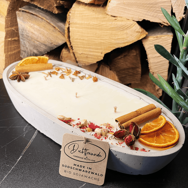 Handgemachte Betonduftkerze "Grey - Ship" Bio Sojawachs mit Vanilla Toffee Duft. Beton Deko Interior Design (Duftkerze) kaufen bei Linkreich – Jetzt entdecken!