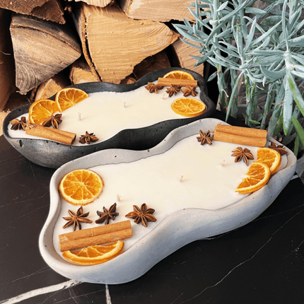 Handgemachte Betonduftkerze "Wave: Grey or Black" Bio Sojawachs mit Vanilla Toffee Duft - Betondekoration - Betonaccessoires oder Betondeko für Zuhause (Duftkerze) kaufen bei Linkreich – Jetzt entdecken!