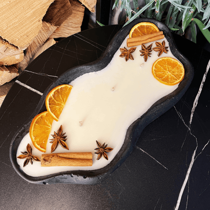 Handgemachte Betonduftkerze "Wave: Grey or Black" Bio Sojawachs mit Vanilla Toffee Duft - Betondekoration - Betonaccessoires oder Betondeko für Zuhause (Duftkerze) kaufen bei Linkreich – Jetzt entdecken!