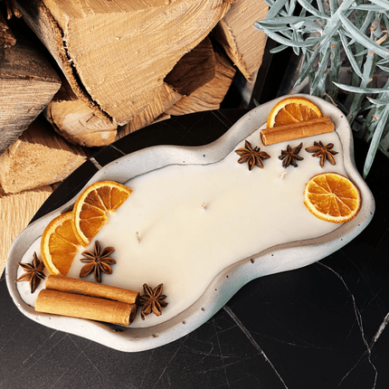 Handgemachte Betonduftkerze "Wave: Grey or Black" Bio Sojawachs mit Vanilla Toffee Duft - Betondekoration - Betonaccessoires oder Betondeko für Zuhause (Duftkerze) kaufen bei Linkreich – Jetzt entdecken!