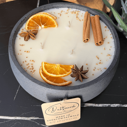 Handgemachte Betonkerze "Big Black" Duft Vanilla Toffee von DochtFreunde (Duftkerze) kaufen bei Linkreich – Jetzt entdecken!