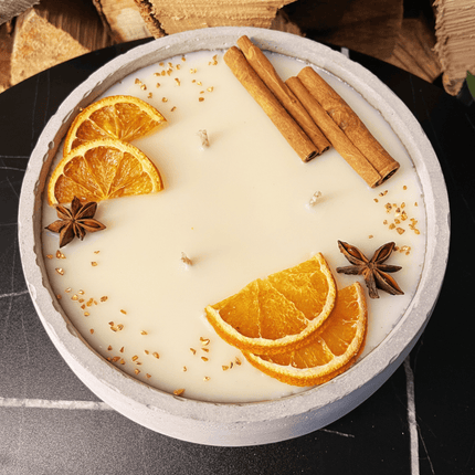 Handgemachte Betonkerze "Big Grey" 3x Baumwolldocht mit Duft Vanilla Toffee von DochtFreunde (Duftkerze) kaufen bei Linkreich – Jetzt entdecken!