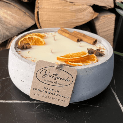 Handgemachte Betonkerze "Big Grey" 3x Baumwolldocht mit Duft Vanilla Toffee von DochtFreunde (Duftkerze) kaufen bei Linkreich – Jetzt entdecken!