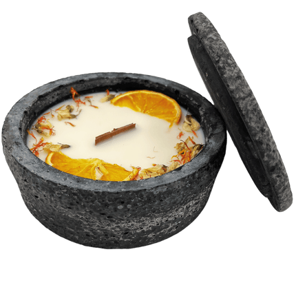 HANDGEMACHTE Citronella BETONKERZE Schwarz - Stilvolle Sojawachskerze für Ihr Zuhause. Outdoor Kerze mit Blütenverzierung und HOCHWERTIGEM Holzdocht aus dem Südschwarzwald (Duftkerze) kaufen bei Linkreich – Jetzt entdecken!