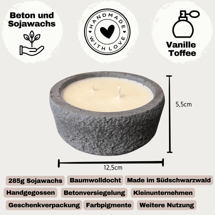 Handgemachtes Betonkerzen - Set "Black and White natural" - Stilvolle Sojawachskerze für Ihr Zuhause. Aromatherapie Kerze - aus dem Südschwarzwald (Duftkerze) kaufen bei Linkreich – Jetzt entdecken!