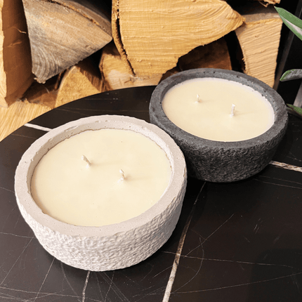 Handgemachtes Betonkerzen - Set "Black and White natural" - Stilvolle Sojawachskerze für Ihr Zuhause. Aromatherapie Kerze - aus dem Südschwarzwald (Duftkerze) kaufen bei Linkreich – Jetzt entdecken!