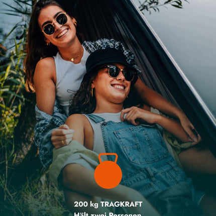 SEO. HÄNG Hängematte + Aufhängung - Black - White Linkreich