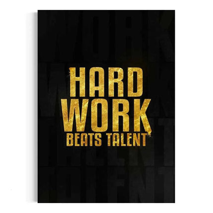 Hard Work Beats Talent - Leinwandbild Motivation (Canvas) kaufen bei Linkreich – Jetzt entdecken!