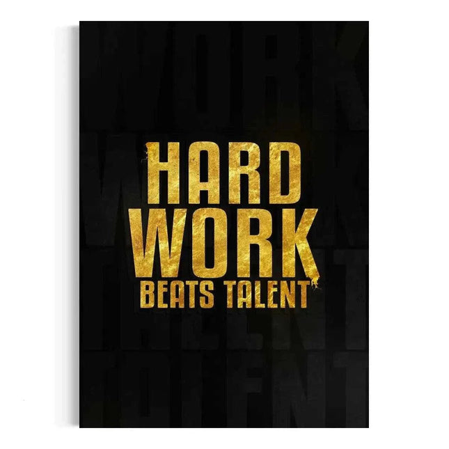 Hard Work Beats Talent - Leinwandbild Motivation (Canvas) kaufen bei Linkreich – Jetzt entdecken!