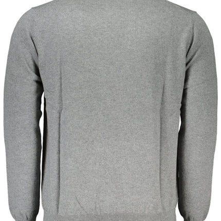 SEO. HARMONT & BLAINE Herrenpullover schwarz – Langärmliger Rundhals mit Logo - Stickerei - Blau Linkreich