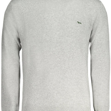 SEO. HARMONT & BLAINE Pullover Herren – Grauer Jersey - Pullover mit Cachemire - Anteil - Grau Linkreich