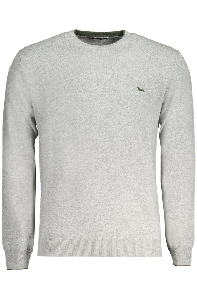 SEO. HARMONT & BLAINE Pullover Herren – Grauer Jersey - Pullover mit Cachemire - Anteil - Grau Linkreich