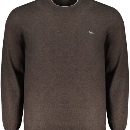 SEO. HARMONT & BLAINE Pullover Herren – Grauer Jersey - Pullover mit Cachemire - Anteil - Braun Linkreich