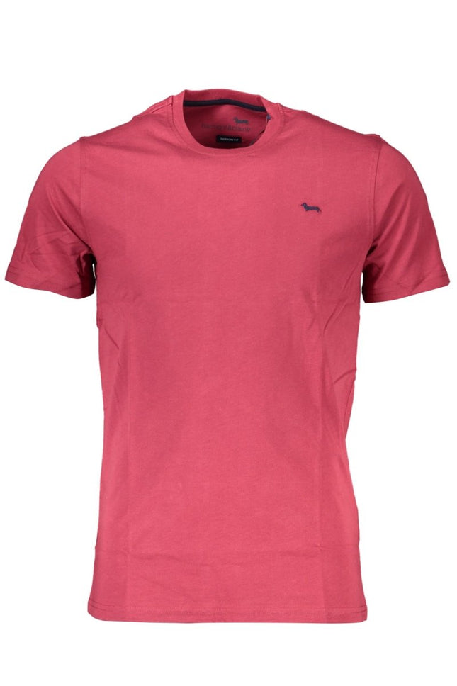SEO. HARMONT & BLAINE T-Shirt Herren – Rotes Kurzarm-Shirt mit Logo-Stickerei - Rot Linkreich