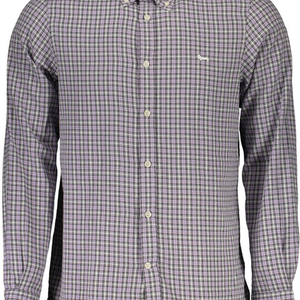 HARMONT & BLAINE Langarmhemd Herren Lila – Klassisches Baumwollhemd für Herbst/Winter