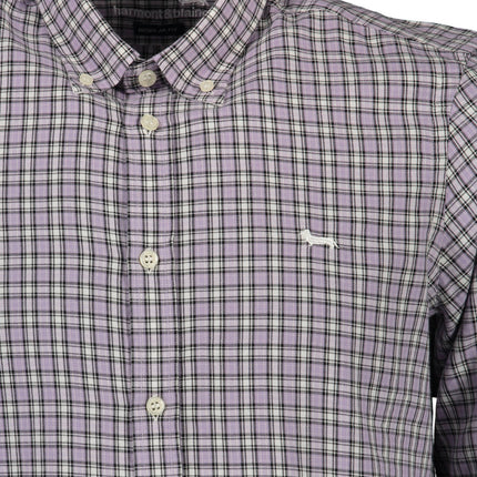HARMONT & BLAINE Langarmhemd Herren Lila – Klassisches Baumwollhemd für Herbst/Winter