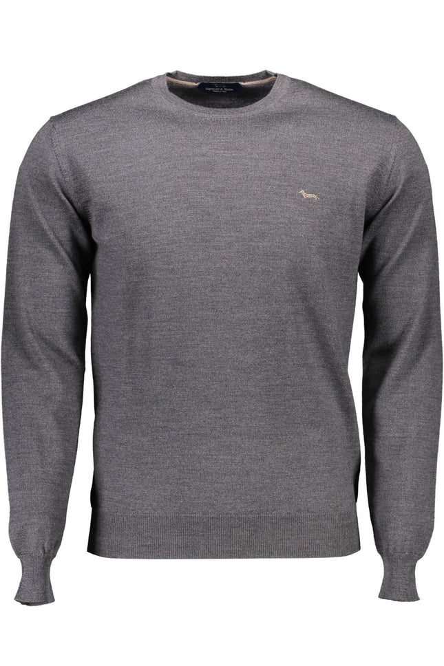 HARMONT & BLAINE Pullover Herren – Grauer Wollpullover aus Italien für Herbst/Winter