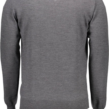 HARMONT & BLAINE Herrenpullover grau – V-Ausschnitt aus 100% Lana | soulluna.de