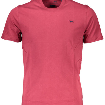 HARMONT & BLAINE T-Shirt Herren – Rotes Kurzarm-Shirt mit Logo-Stickerei