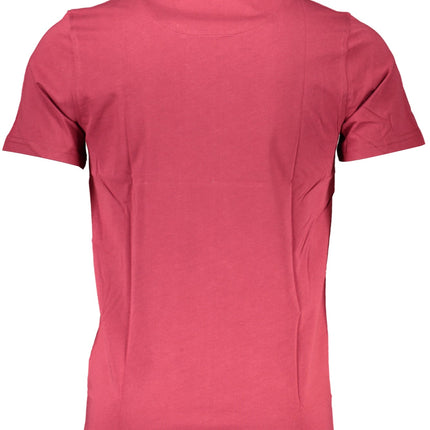 HARMONT & BLAINE T-Shirt Herren – Rotes Kurzarm-Shirt mit Logo-Stickerei