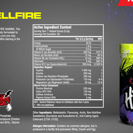SEO. Hellfire Pre - Workout - Gaming Focus Energy SSA Suplements - Sonstiges Linkreich