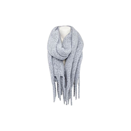 Winter Damen Schal » Winterschal Dread Style » Winterfarben » Fransenschal 187 x 50 cm » warmer Damenschal mit dicken Fransen » Hohes Volumen