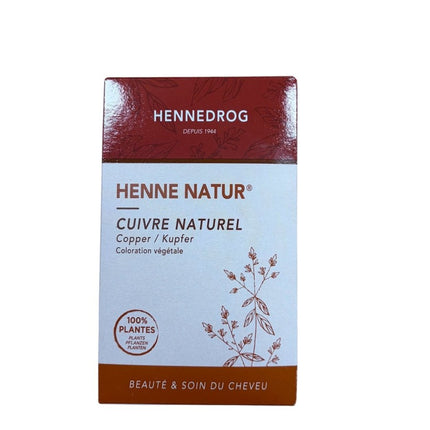 Hennedrog Henna Natur Kupfer 90 g – Pflanzliche Haarfarbe - Linkreich