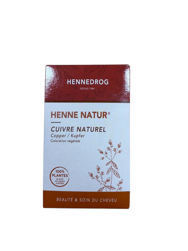 Hennedrog Henna Natur Kupfer 90 g – Pflanzliche Haarfarbe - Linkreich