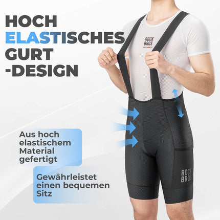 Herren Fahrrad Trägerhose mit Sitzpolster Atmungsaktiv Sommer (Fahrradhose) kaufen bei Linkreich – Jetzt entdecken!