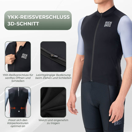 Herren Kurzarm Fahrradtrikot Schnelltrocken Atmungsaktiv Sommer (Fahrradtrikot) kaufen bei Linkreich – Jetzt entdecken!
