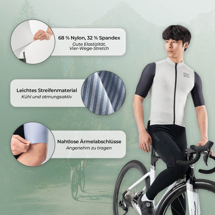 Herren Kurzarm Fahrradtrikot Schnelltrocken Atmungsaktiv Sommer (Fahrradtrikot) kaufen bei Linkreich – Jetzt entdecken!