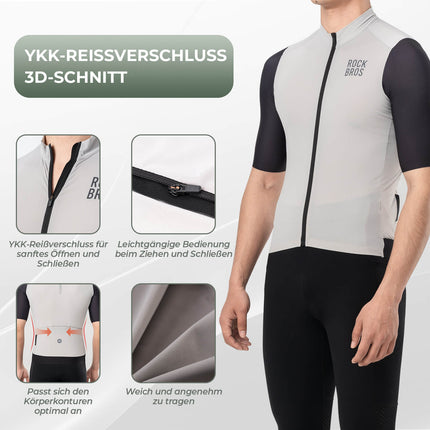 Herren Kurzarm Fahrradtrikot Schnelltrocken Atmungsaktiv Sommer (Fahrradtrikot) kaufen bei Linkreich – Jetzt entdecken!