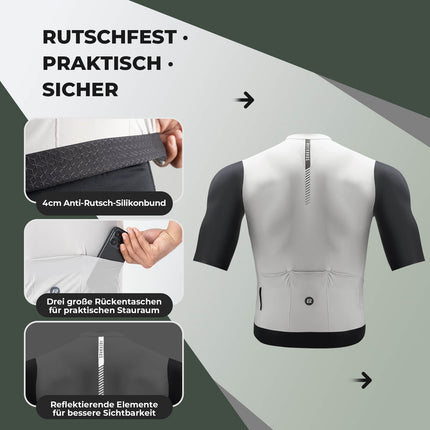 Herren Kurzarm Fahrradtrikot Schnelltrocken Atmungsaktiv Sommer (Fahrradtrikot) kaufen bei Linkreich – Jetzt entdecken!