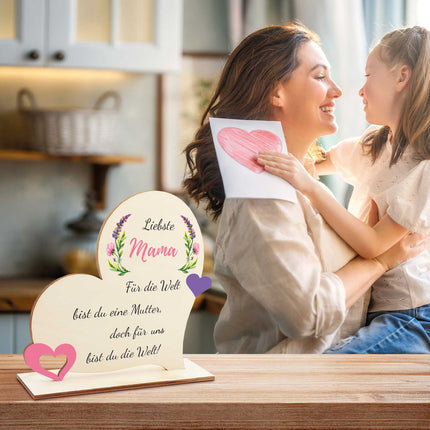 SEO. Herz Holzaufsteller "Liebste Mama" zum Muttertag - Für uns Linkreich