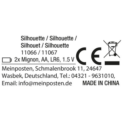 Herz Stern Fenster LED Silhouette Warmweiß Weihnachtsbeleuchtung 30cm Deko grün