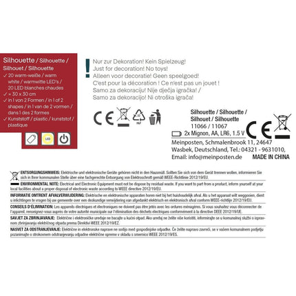 Herz Stern Fenster LED Silhouette Warmweiß Weihnachtsbeleuchtung 30cm Deko grün (Weihnachtsbeleuchtung) kaufen bei Linkreich – Jetzt entdecken!