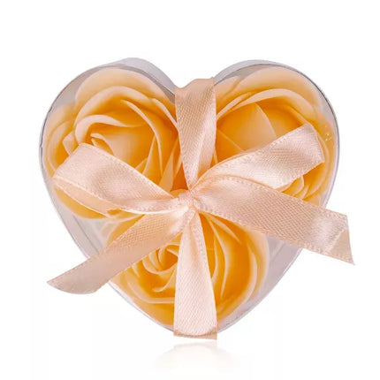 Baderosen Set als Geschenkbox mit 3x3 g » Herz Seifenrosen » Badekonfetti