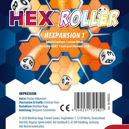 SEO. HexRoller: Hexpansion 1 [Erweiterung] (Frosted Games) - Linkreich